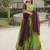Parrot-green Color Silver-Golden Zari Weaving Work Silk Lehenga Choli With Unstitched Blouse