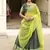 Green Color Silver-Golden Zari Weaving Work Silk Lehenga Choli With Unstitched Blouse