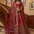 Ravishing Red Zari Embroidery Silk Bridal Lehenga Choli With Double Dupatta