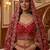 Ravishing Red Zari Embroidery Silk Bridal Lehenga Choli With Double Dupatta