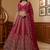 Sparkling Pink Thread Embroidered Silk Bridal Lehenga Choli With Double Dupatta