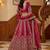 Sparkling Pink Thread Embroidered Silk Bridal Lehenga Choli With Double Dupatta