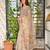 Beige organza zari weaving embroiderd saree with embroiderd blouse piece