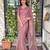 Pink organza zari weaving embroiderd saree with embroiderd blouse piece
