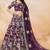 Purple Art Silk Sequins Work Semi Stitched Lehenga Choli Size Up To 42