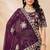 Purple Art Silk Sequins Work Semi Stitched Lehenga Choli Size Up To 42