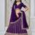 Purple Art Silk Sequins Work Semi Stitched Lehenga Choli Size Up To 42