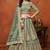 Green Net Sequins Work Semi Stitched Lehenga Choli Size Up To 42