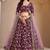 Purple Art Silk Sequins Work Semi Stitched Lehenga Choli Size Up To 42