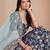Blue Art Silk Sequins Work Semi Stitched Lehenga Choli Size Up To 42