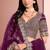 Purple Art Silk Sequins Work Semi Stitched Lehenga Choli Size Up To 42