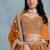 Orange Art Silk Sequins Work Semi Stitched Lehenga Choli Size Up To 42