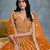 Orange Art Silk Sequins Work Semi Stitched Lehenga Choli Size Up To 42