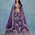 Purple Art Silk Sequins Work Semi Stitched Lehenga Choli Size Up To 42