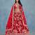 Red Art Silk Sequins Work Semi Stitched Lehenga Choli Size Up To 42