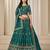 Green Art Silk Sequins Work Semi Stitched Lehenga Choli Size Up To 42