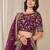 Purple Art Silk Sequins Work Semi Stitched Lehenga Choli Size Up To 42