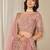 Pink Art Silk Sequins Work Semi Stitched Lehenga Choli Size Up To 42