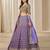 Purple Chiffon Sequins Work Semi Stitched Lehenga Choli Size Up To 42