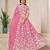 Pink Organza Sequins Work Semi Stitched Lehenga Choli Size Up To 42