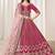 Pink Art Silk Zari Work Semi Stitched Lehenga Choli Size Up To 42