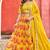Yellow Art Silk Hand Embroidery Semi Stitched Lehenga Choli Size Up To 42