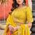 Yellow Art Silk Hand Embroidery Semi Stitched Lehenga Choli Size Up To 42
