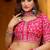 Pink Art Silk Abstract Print Semi Stitched Lehenga Choli Size Up To 42