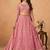 Baby Pink Organza Hand Embroidery Semi Stitched Lehenga Choli Size Up To 42