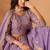 Lavender Organza Hand Embroidery Semi Stitched Lehenga Choli Size Up To 42