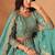 Sea Green Organza Hand Embroidery Semi Stitched Lehenga Choli Size Up To 42