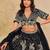 Black  Art Silk Sequins Work Semi Stitched Lehenga Choli Size Up To 42