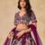 Purple Art Silk Sequins Work Semi Stitched Lehenga Choli Size Up To 42