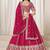 Pink Art Silk Sequins Work Semi Stitched Lehenga Choli Size Up To 42