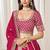 Pink Art Silk Sequins Work Semi Stitched Lehenga Choli Size Up To 42