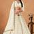 White  Art Silk Sequins Work Semi Stitched Lehenga Choli Size Up To 42