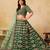 Green Art Silk Zari Work Semi Stitched Lehenga Choli Size Up To 42