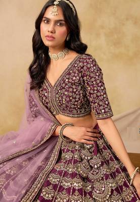 Onion Pink Art Silk Zari Work Semi Stitched Lehenga Choli Size Up To 42 2