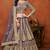 Lavender Net Hand Embroidery Semi Stitched Lehenga Choli Size Up To 42