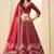 Red Velvet Zari Work Semi Stitched Lehenga Choli Size Up To 42