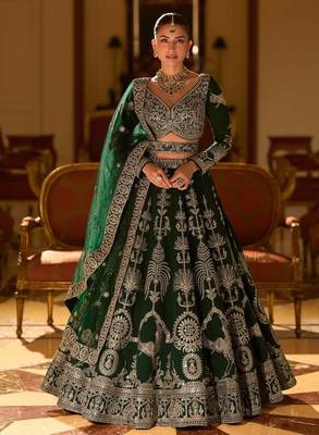 Pink Silk Mirror Work Free Size Lehenga Cholis Size Up To 42 1