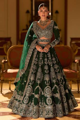 Pink Silk Mirror Work Free Size Lehenga Cholis Size Up To 42