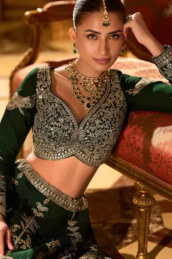Pink Silk Mirror Work Free Size Lehenga Cholis Size Up To 42