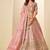 Pink Art Silk Zari Work Semi Stitched Lehenga Choli Size Up To 42