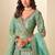 Sea Green Art Silk Zari Work Semi Stitched Lehenga Choli Size Up To 42