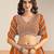 Orange Georgette Zari Work Semi Stitched Lehenga Choli Size Up To 42