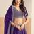 Purple Georgette Zari Work Semi Stitched Lehenga Choli Size Up To 42