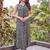 Women olive bottle green printed sleeveless kurta set