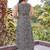 Women olive bottle green printed sleeveless kurta set