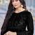 Black georgette sequins work semi stitched salwar suits suits size up to 42